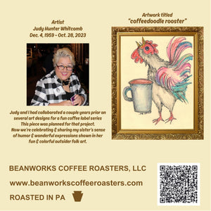 Artist Series No.2 - Breakfast Blend - "coffeedoodle rooster" Single Serve Cups 12 Count