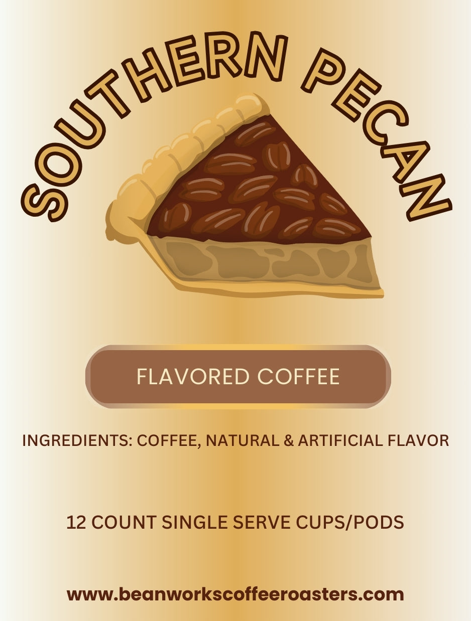 SOUTHERN PECAN “FLAVORED COFFEE” 12 COUNT SINGLE SERVE CUPS / PODS