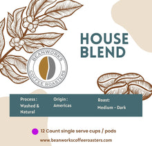 Load image into Gallery viewer, HOUSE BLEND - 12 - COUNT single serve cups/pods
