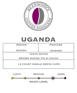 UGANDA BUGISU - 12 COUNT single serve cups/pods